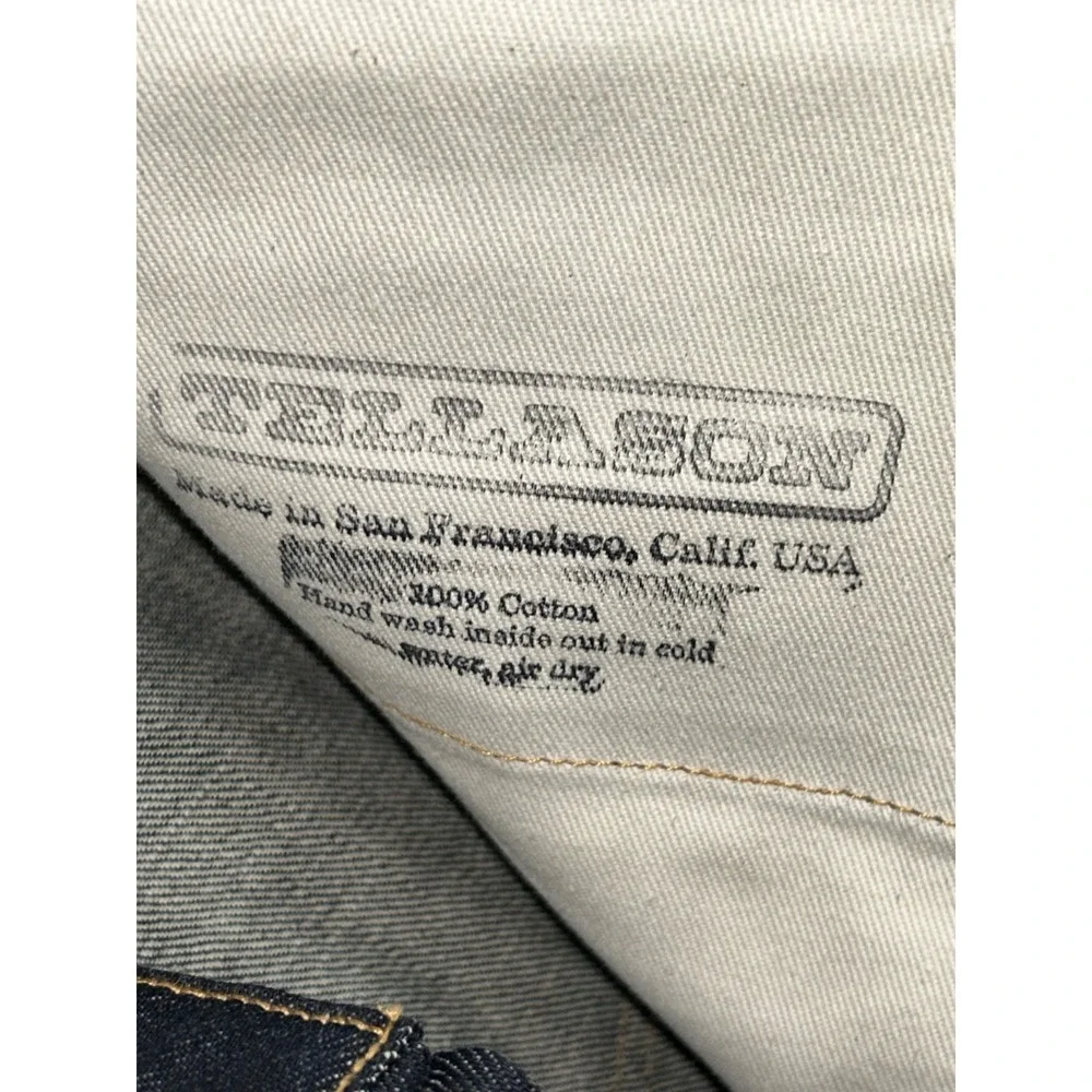 Tellason Ankara White Oak Cone Selvedge Denim Jeans USA Straight Leg 36x34